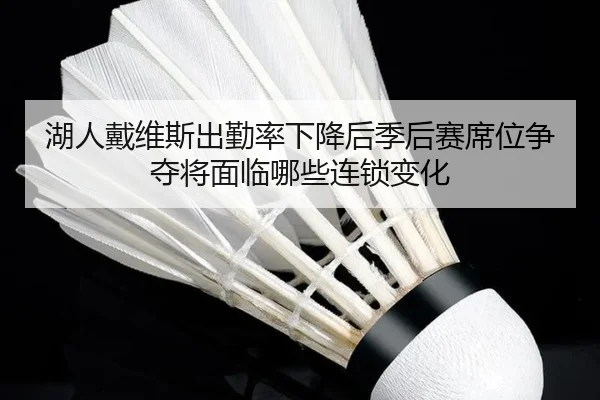 湖人戴维斯出勤率下降后季后赛席位争夺将面临哪些连锁变化